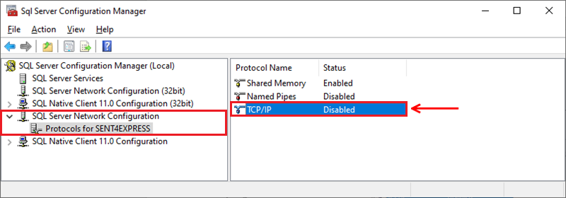 SQL Server Network Configuration TCP